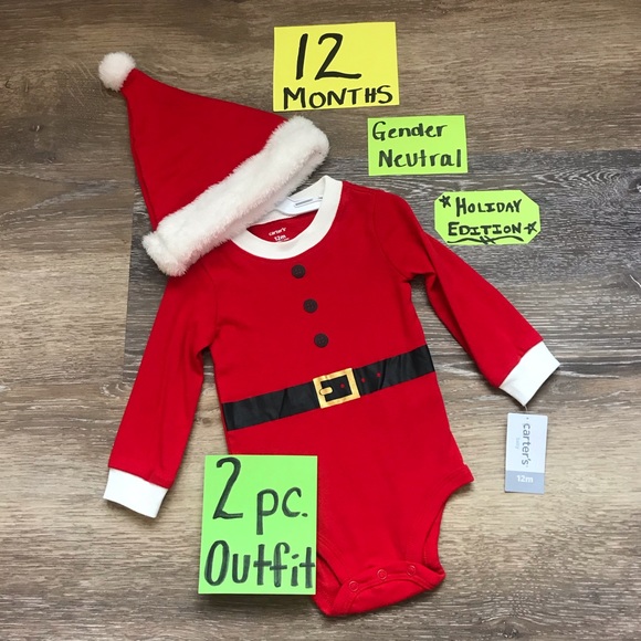 Carter's Other - 🎄NWT Carter’s 12 Month 2pc Santa Onesie